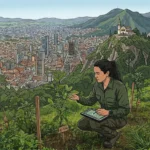 Ley 2173 y Criterios ESG: Cómo convertir la reforestación en un activo para su empresa 2 Representación visual del éxito corporativo y la trazabilidad tecnológica en proyectos de reforestación para el sector B2B en Bogotá. Ilustra cómo el cumplimiento de la Ley de Áreas de Vida, gestionado a través de operadores como Vivero Harmony, se transforma en un poderoso activo ESG y facilita la obtención del Certificado Siembra Vida Empresarial para ganar licitaciones.